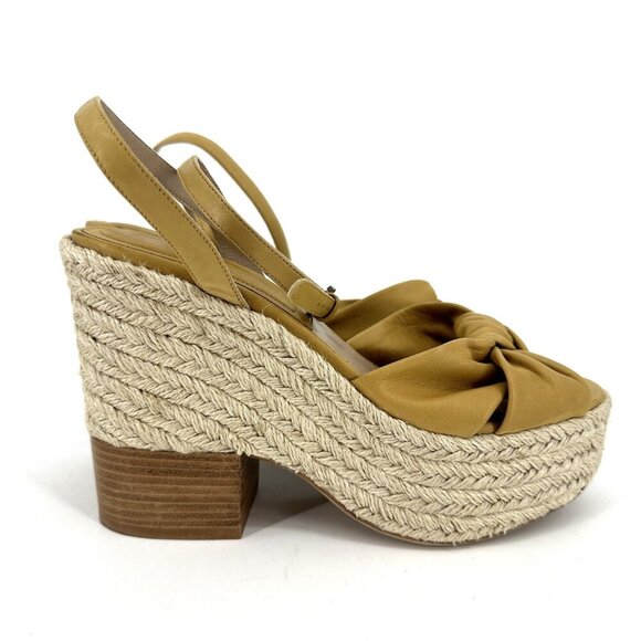 Michael Kors Collection Silvana Runway Platform Sandals Peanut Tan Size 9.5 39.5 - Picture 4 of 9